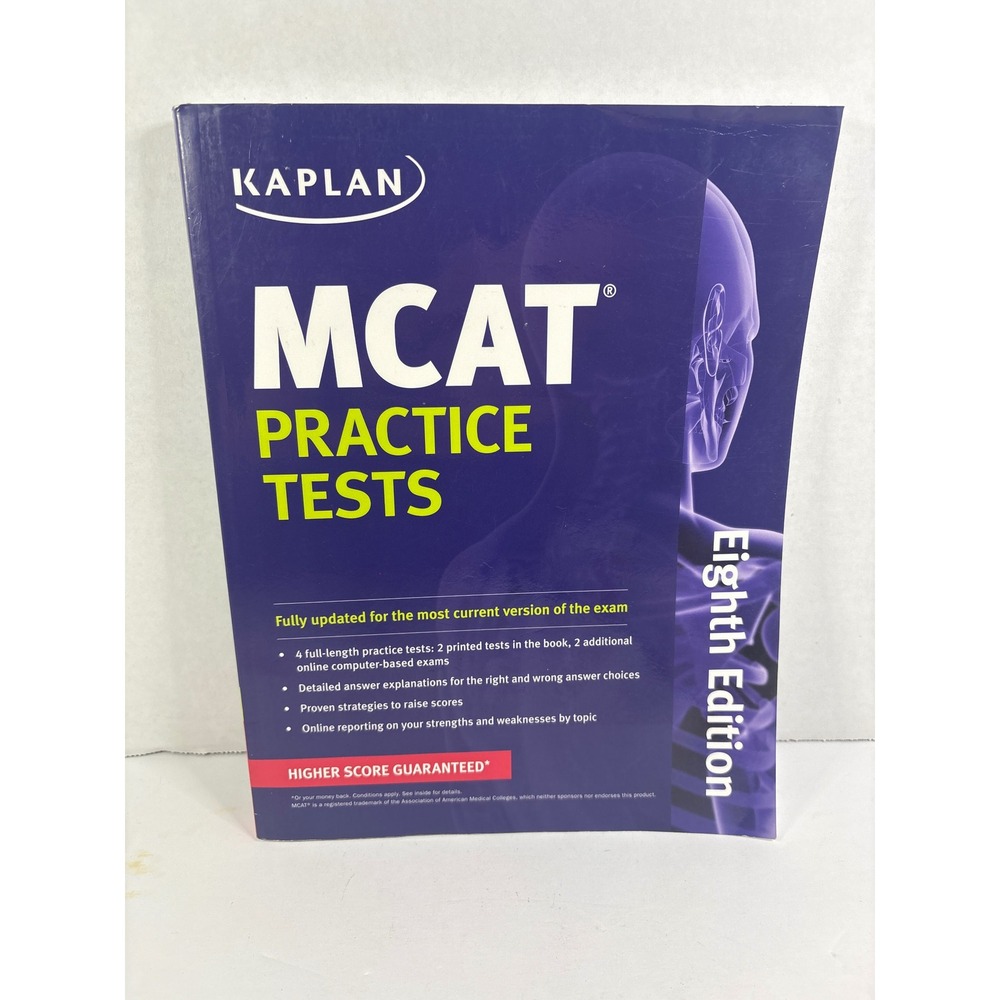Kaplan MCAT Practice Tests Eighth Edition Study Guide 4 Full-Length Exams